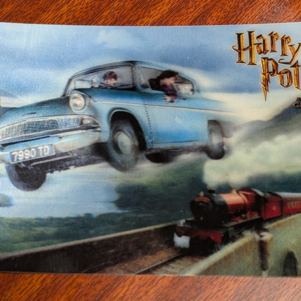 2002 Harry Potter Flying Car Holographic Collector's Card, 2002 Promotional Item